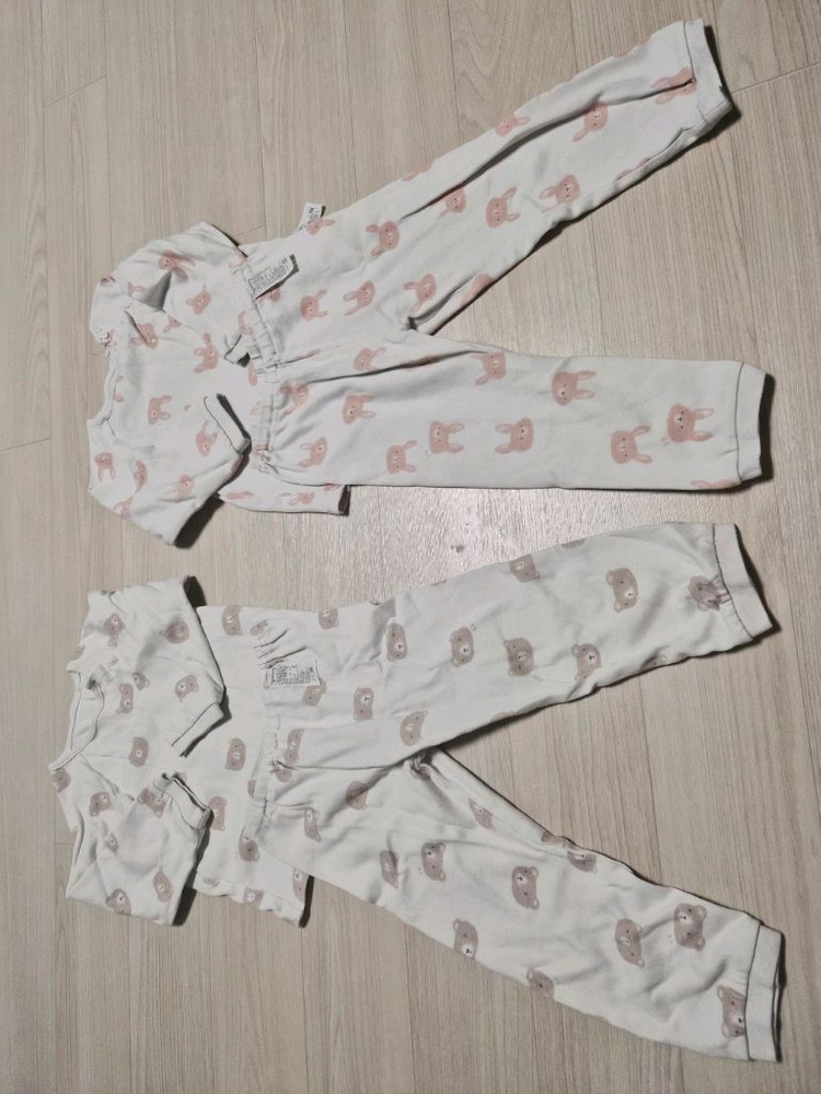 아가방 유아 내복 상하 및 조끼 13벌 110 일괄--2