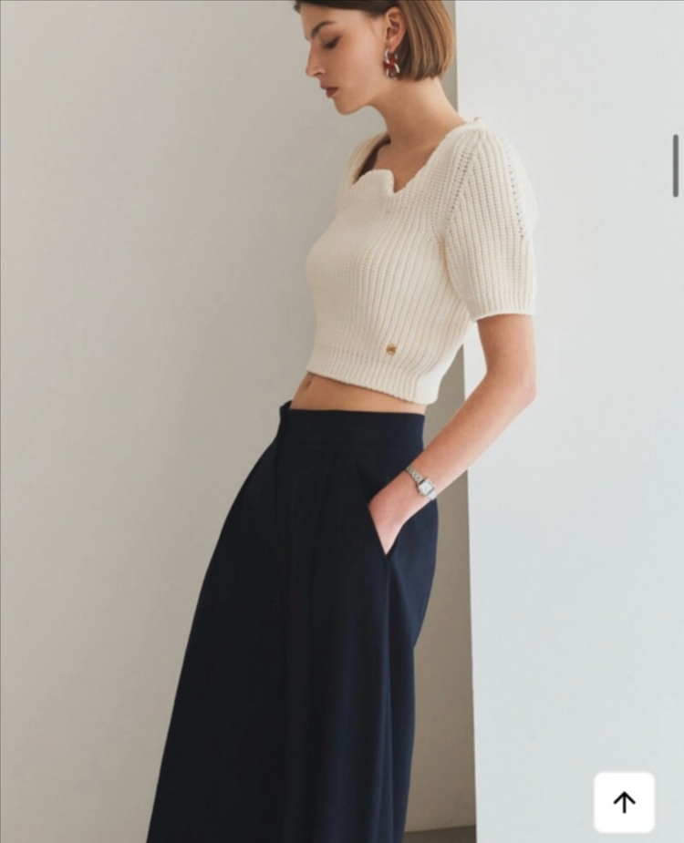 렉토 아이보리 니트 M--2