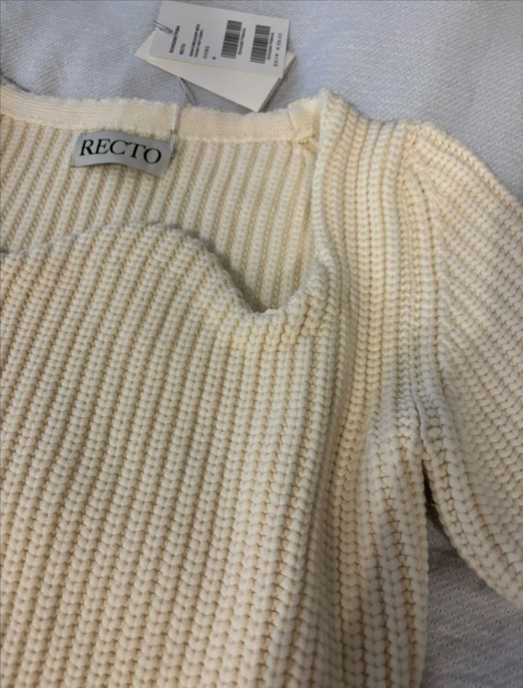 렉토 아이보리 니트 M--5
