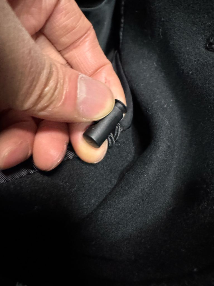 희귀!! 솔리드옴므 허리 스트링 울 집업 후드 코트 M 블랙 우영미--4