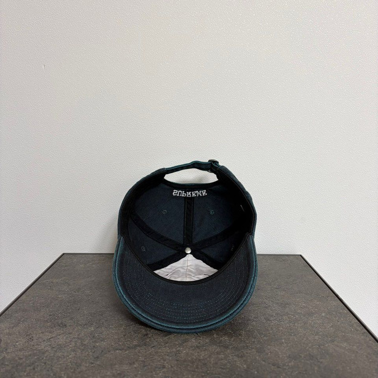 (OS) 슈프림 6패널 볼캡 모자 22SS 워시드 트윌 블루--4