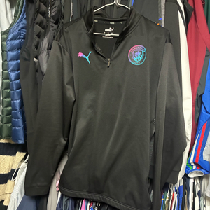 푸마 22-23 맨시티 프리매치 1/4 짚 탑 (765179-03) L사이즈