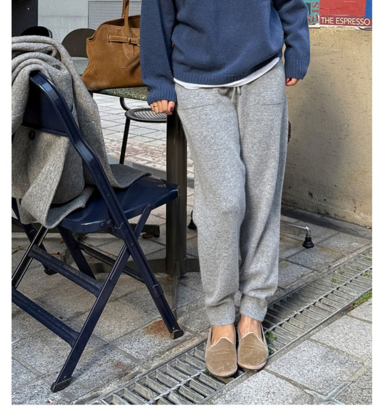 디그리스 Digris 홀리 조거팬츠(울캐시미어 니트 팬츠)--2