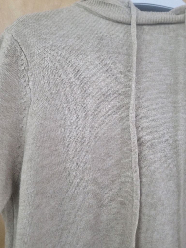 후드 니트 원피스--2