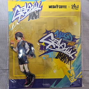 원신 방랑자 메가커피 콜라보 아크릴 스탠드