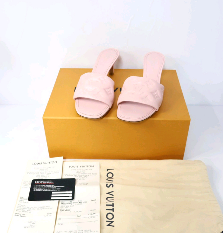 루이비통 리바이벌 모노그램 힐 뮬 슬리퍼 36/230 이미지