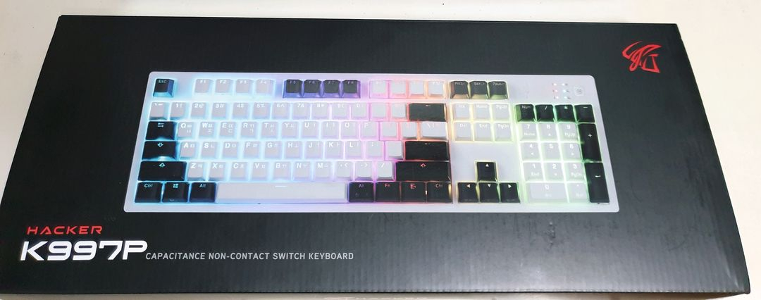 앱코 K997P 45g PBT 투톤 RGB 완전방수 무접점 키보드--3