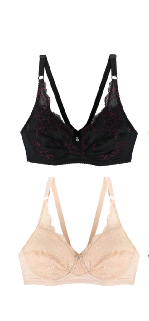 트라이 매직브라 블랙 큐빅 노와이어 보정 브래지어 85B, 90BC 이미지