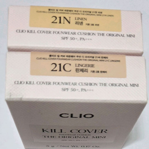 클리오 킬 커버 미니 쿠션 5g 2개- 리넨21N, 란제리21C 이미지