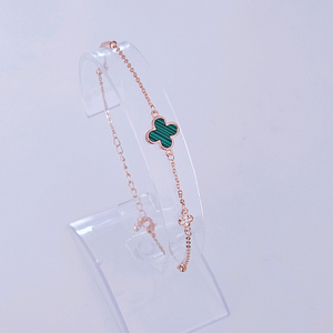 새상품,선물박스포장]천연석 말라카이트 클로버 팔찌/목걸이 귀걸이 반지 진주 샤넬 14k 18k 스와로브스키 루이비통