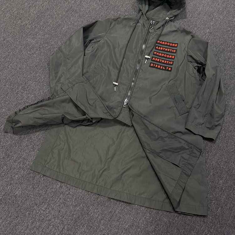 디젤 제이 엘링스 벨크로 롱 윈드 야상 바람막이 자켓--4