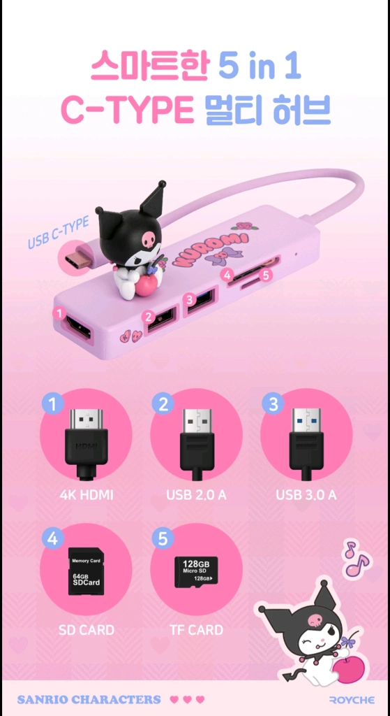 산리오 시나모롤 멀티허브 이미지