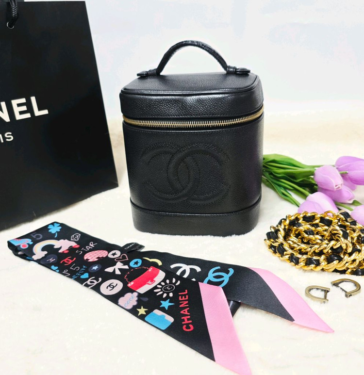 샤넬캐비어베니티백 숄더백 토트백 탭핸들 정품--2