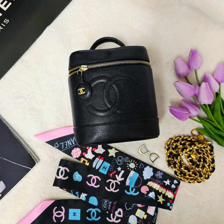 샤넬캐비어베니티백 숄더백 토트백 탭핸들 정품--3