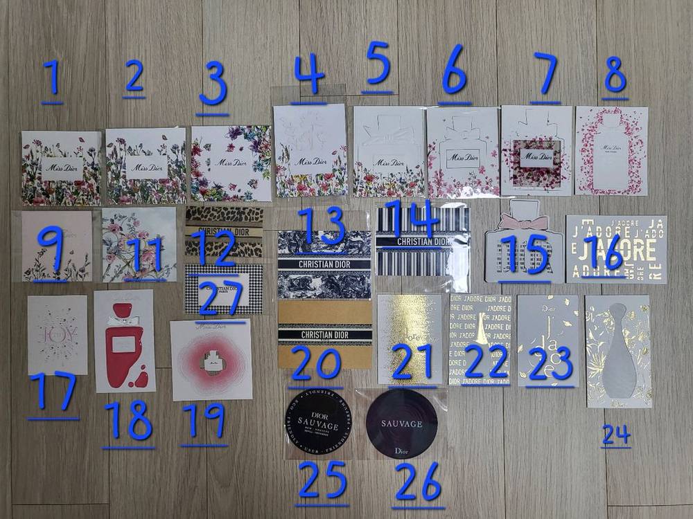 정품) 디올 시향지 (코스메틱)--0