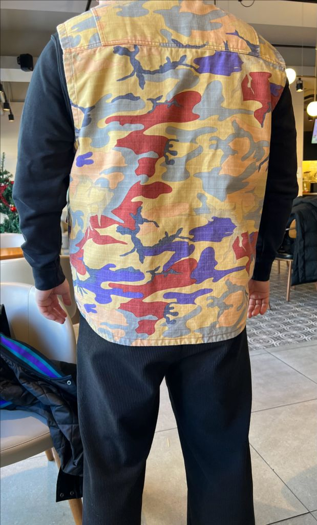 22fw스톤아일랜드 헤리티지 카모 립스탑 나일론 베스트 조끼XL 미착용--2