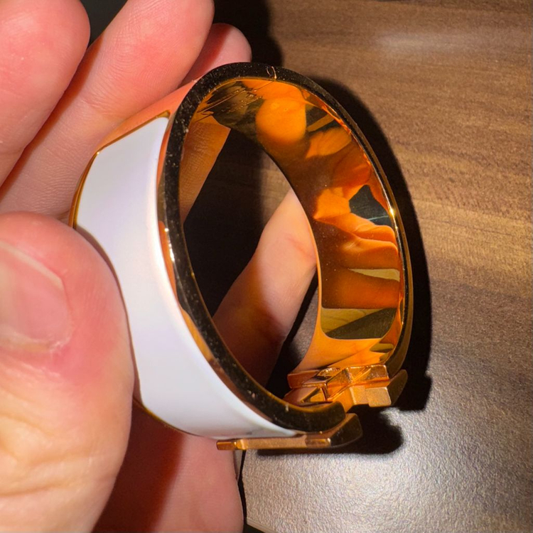 에르메스 클릭클락 클릭아슈 팔찌 화이트/골드 PM 이미지