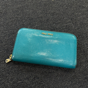 MIUMIU 미우미우 MADRAS TURCHESE 장지갑