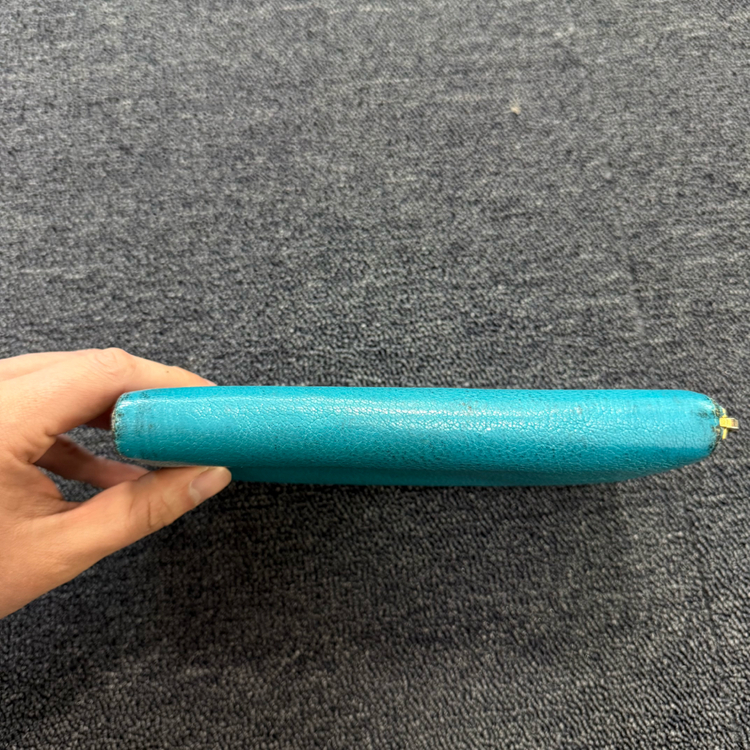 MIUMIU 미우미우 MADRAS TURCHESE 장지갑--2