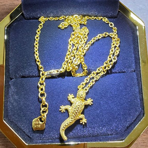 순금 도마뱀 목걸이