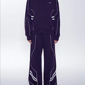 1회착 우체국 택포가격 엔디와이널디 레이싱트랙 탑&팬츠 셋업 다크퍼플 L