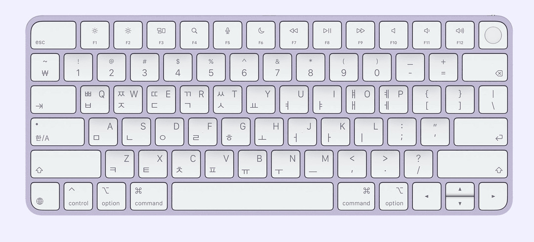 [미개봉] 애플 매직 키보드(Touch ID) 퍼플 + 충전기--3