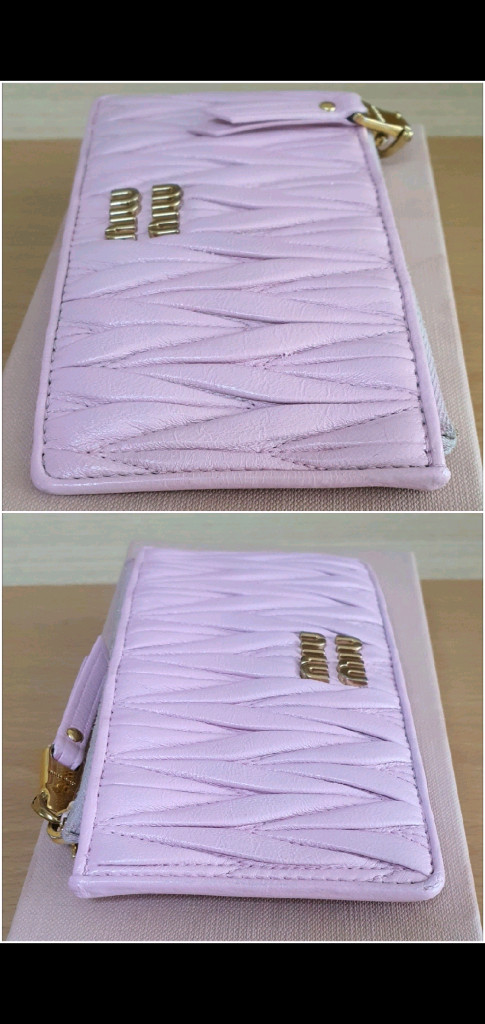 미우미우 마틀라세 카드지갑/지갑 정품A급(보증서O)구찌프라다루이비통디올고야드샤넬셀린느보테가생로랑발렌시아가버버리가방--7