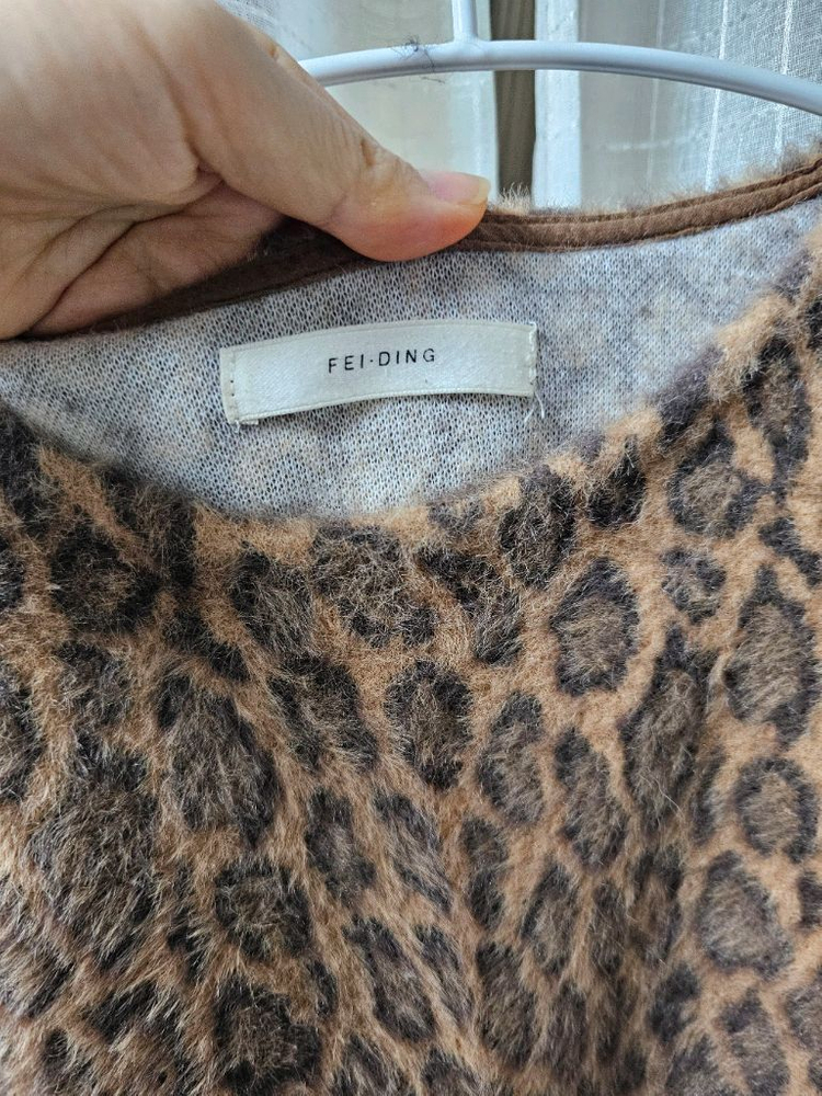 FEI DING 레오파드 반팔 티셔츠--3