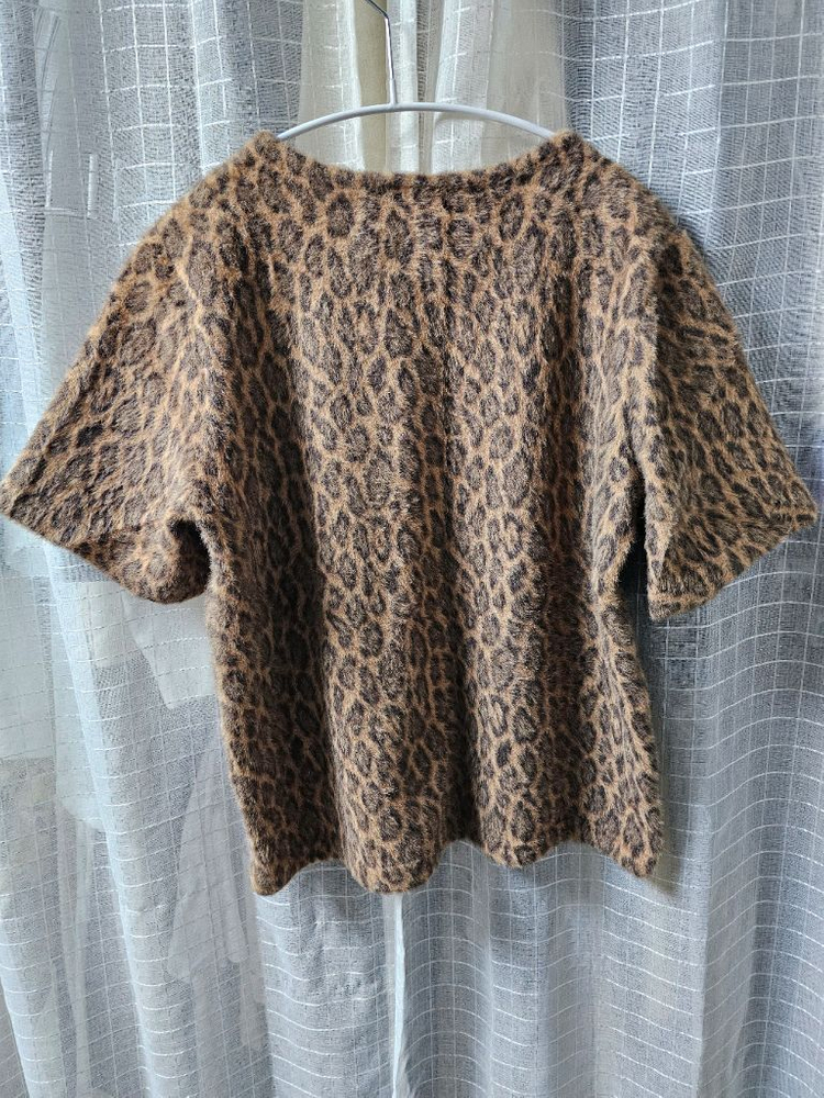 FEI DING 레오파드 반팔 티셔츠--4