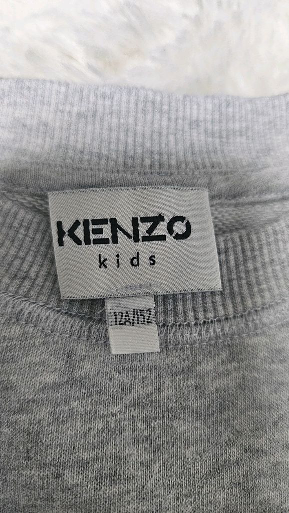 KENZO 키즈 타이거 자수 맨투맨 그레이 12a--3