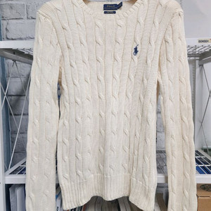 폴로랄프로렌 여성니트 M 피마코튼 케이블니트 꽈베기니트 WM11