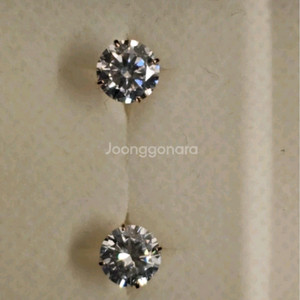 14k 핑크골드 모이사나이트 총2캐럿 귀걸이 팝니다