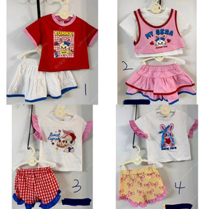 세라베이비 5호=100사이즈 여아 상하복 새상품 이미지