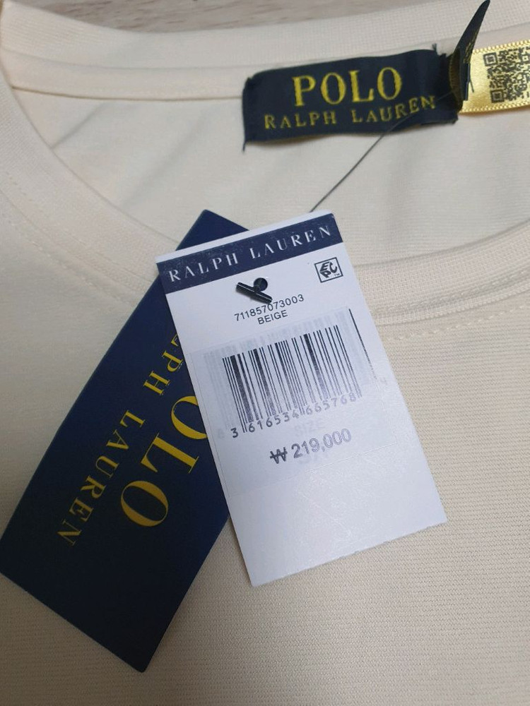 105 폴로 랄프로렌 맨투맨 라운드 티셔츠 기능성소재 남XL 새상품 이미지