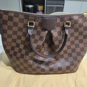 다미에 캔버스 핸드백