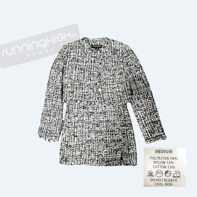 러닝하이 트위드 자켓 + 원피스 셋업 M--2