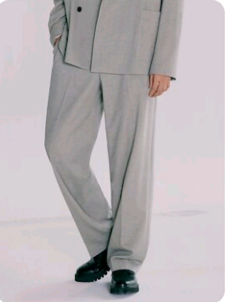 에잇세컨즈 체크 블레이저 M & 와이드 슬랙스 76 셋업--1