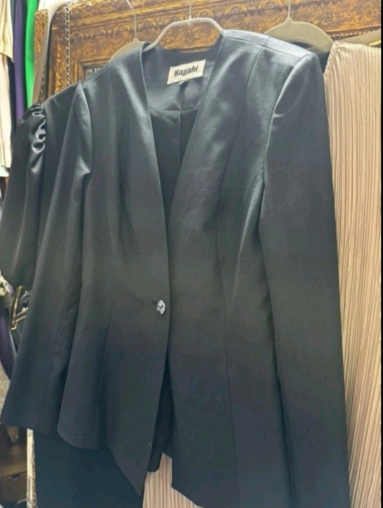 Hagahi 블랙 울 블레이저 블랙자켓 이미지