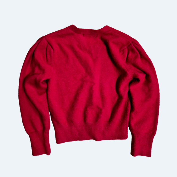 에잇세컨즈 레드 가디건 M--1