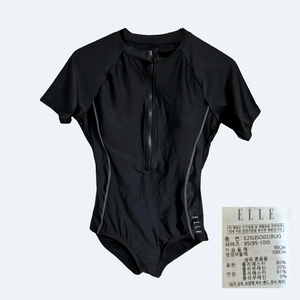 ELLE 엘르 여성 반팔 블랙 수영복 95
