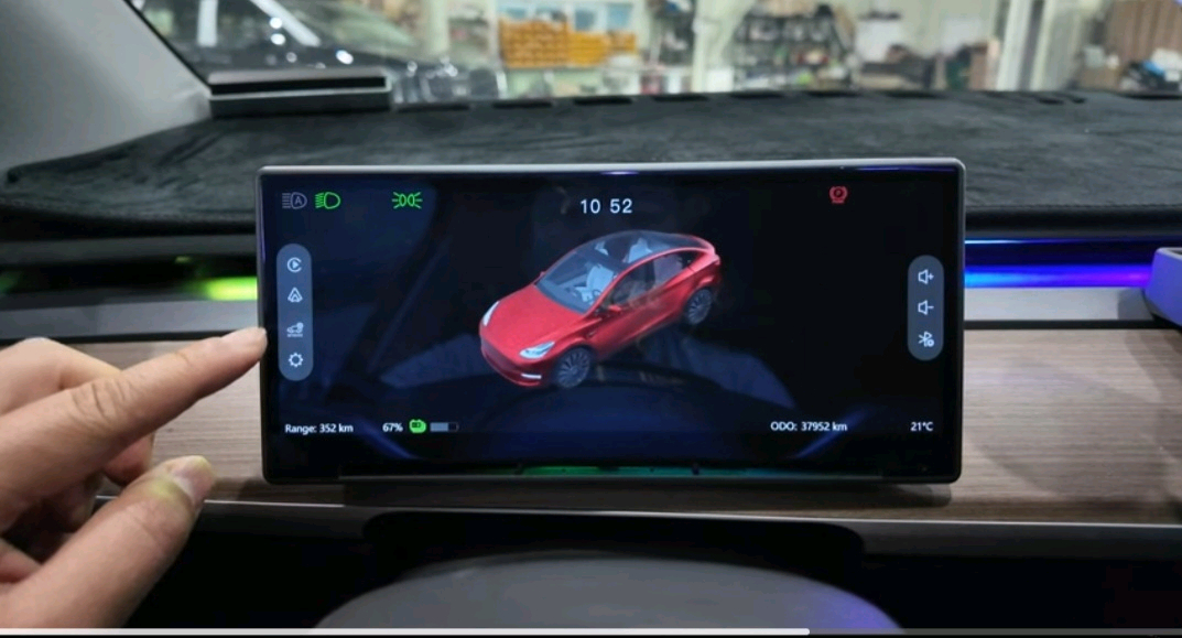 테슬라 하이랜드 전용 F9 안드로이드 계기판--5