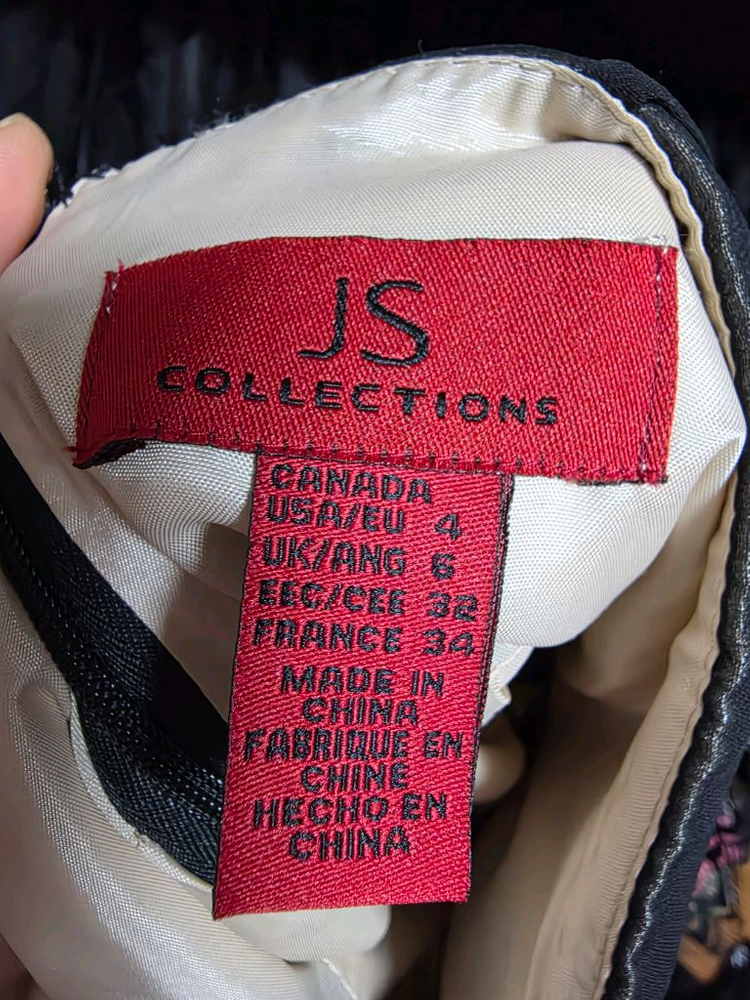JS Collections 블랙 레이스 롱 드레스 이미지