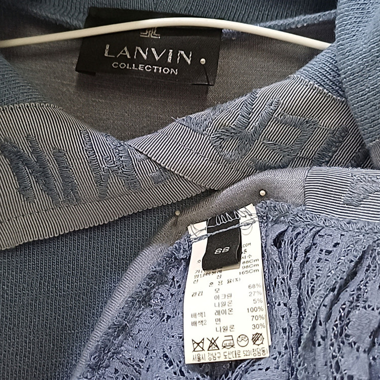 한섬 랑방 울 롱 니트 후드 레이스 원피스 여성 M 거의새것 사랑봉봉--5