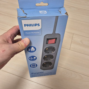새상품 필립스 3구 전원멀티탭