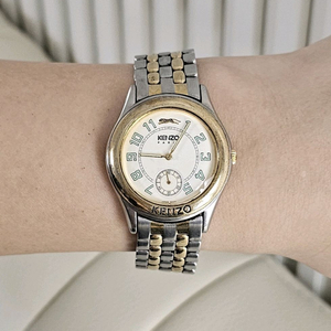 겐조 KENZO 여성 콤비 스틸 시계 여자 팔찌