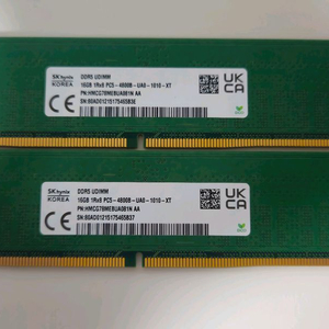sk 하이닉스 A다이 16GB 4800Mhz 두장 총 32GB DDR5