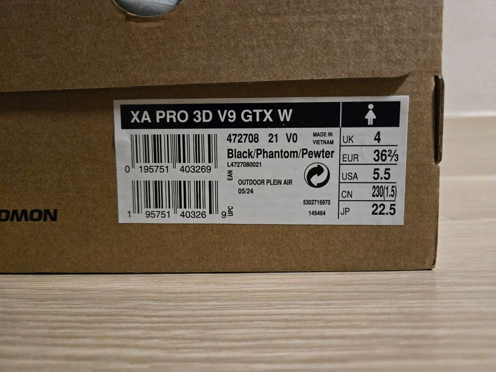 살로몬 XA PRO 3D V9 GTX W (225) 새제품 이미지