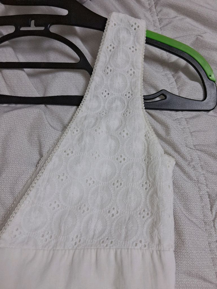 코튼화이트여름 아일렛원피스 44-마른55 이미지