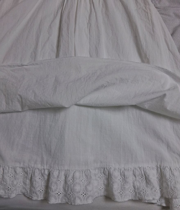 코튼화이트여름 아일렛원피스 44-마른55 이미지