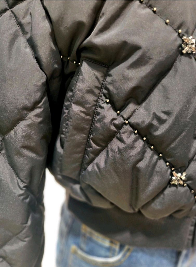 (새상품) 듀엘 퀼팅 구스 패딩 자켓 블랙55 오즈세컨 럭키슈에뜨 보브 지컷 에고이스트 시슬리 sjsj system--4